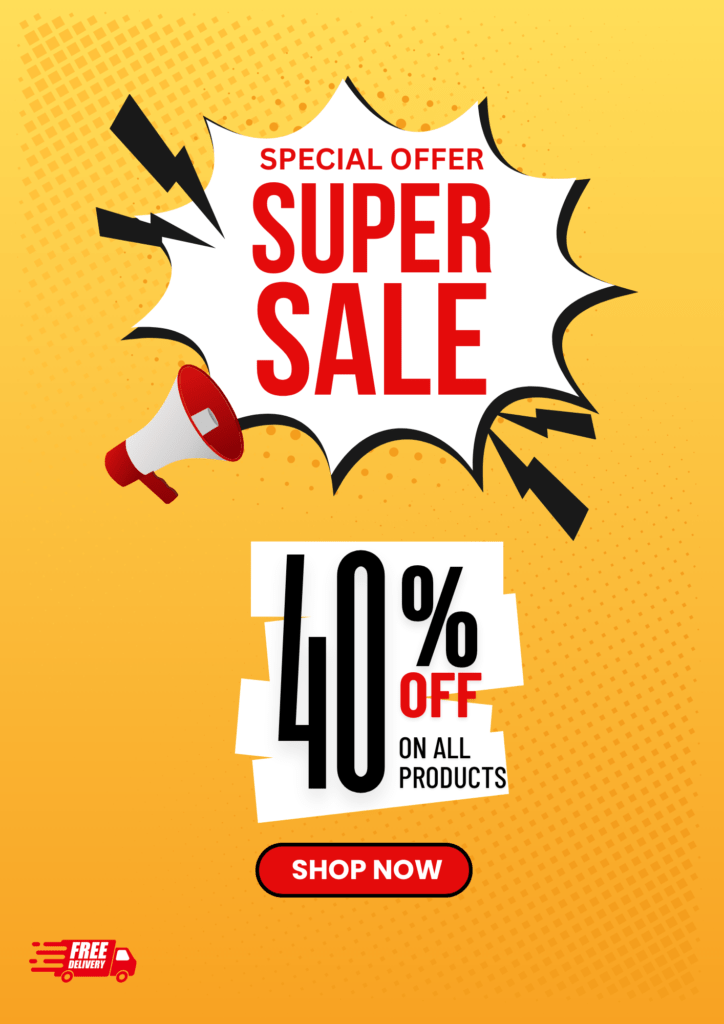 Orange Simple Super Sale Flyer